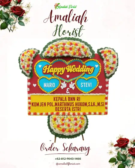 Papan Bunga Pernikahan Singaraja